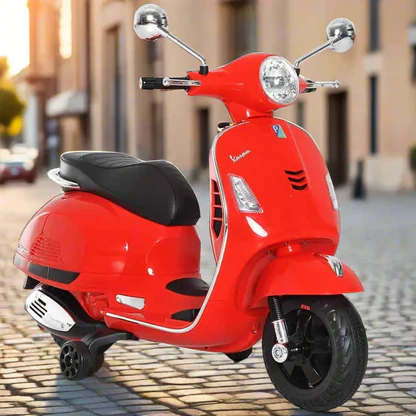 Battery Operated Red Vespa Scooter for Kids