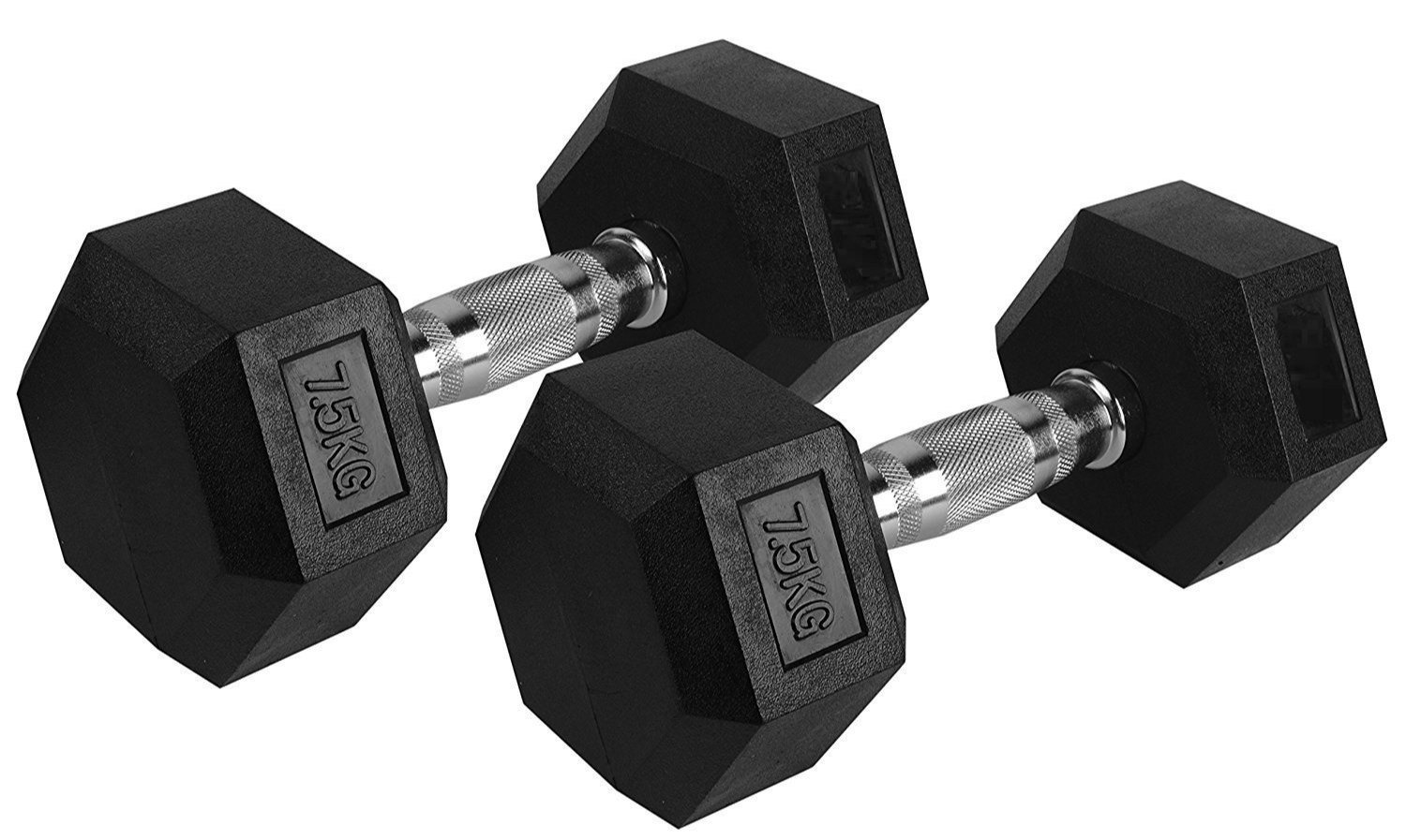 7.5 KG Rubber Hex Dumbbell (Pair) - Buy in Nepal at Sajha Impex