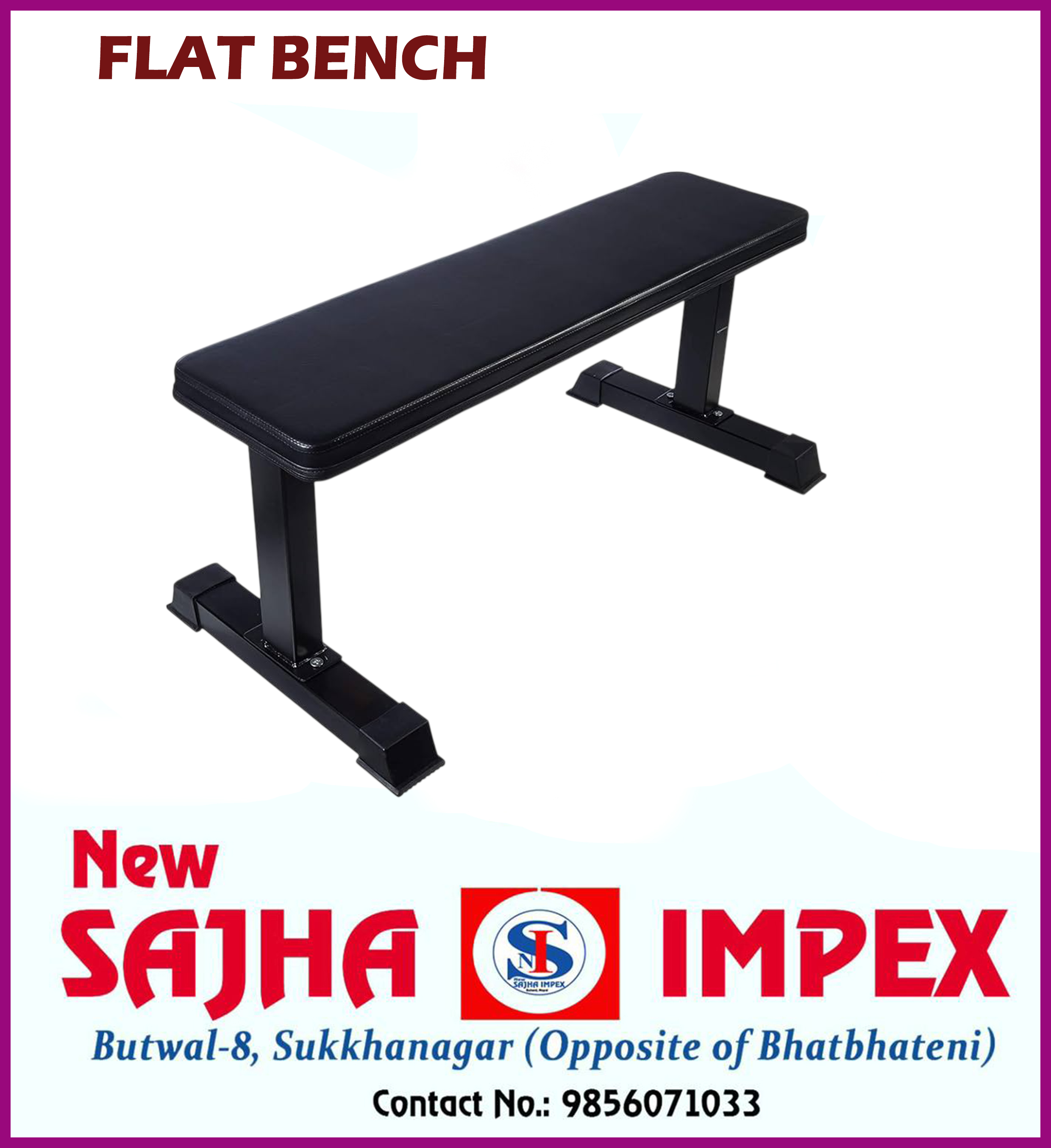 Flat Gym Bench Home Workout Multipurpose Exercise Bench Press